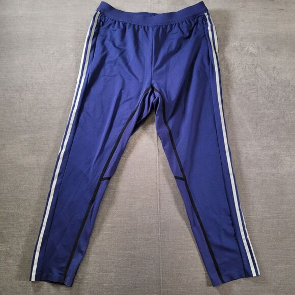 Adidas Blue Silver‎ Reflective Mens Workout Pants Size XL
